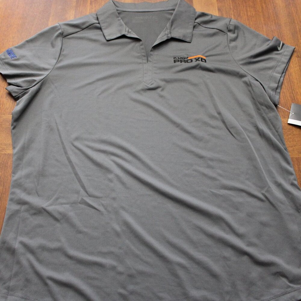 Nike Polaris ProXD Short Sleeve Gray V-neck Golf Polo Size XXL NWT